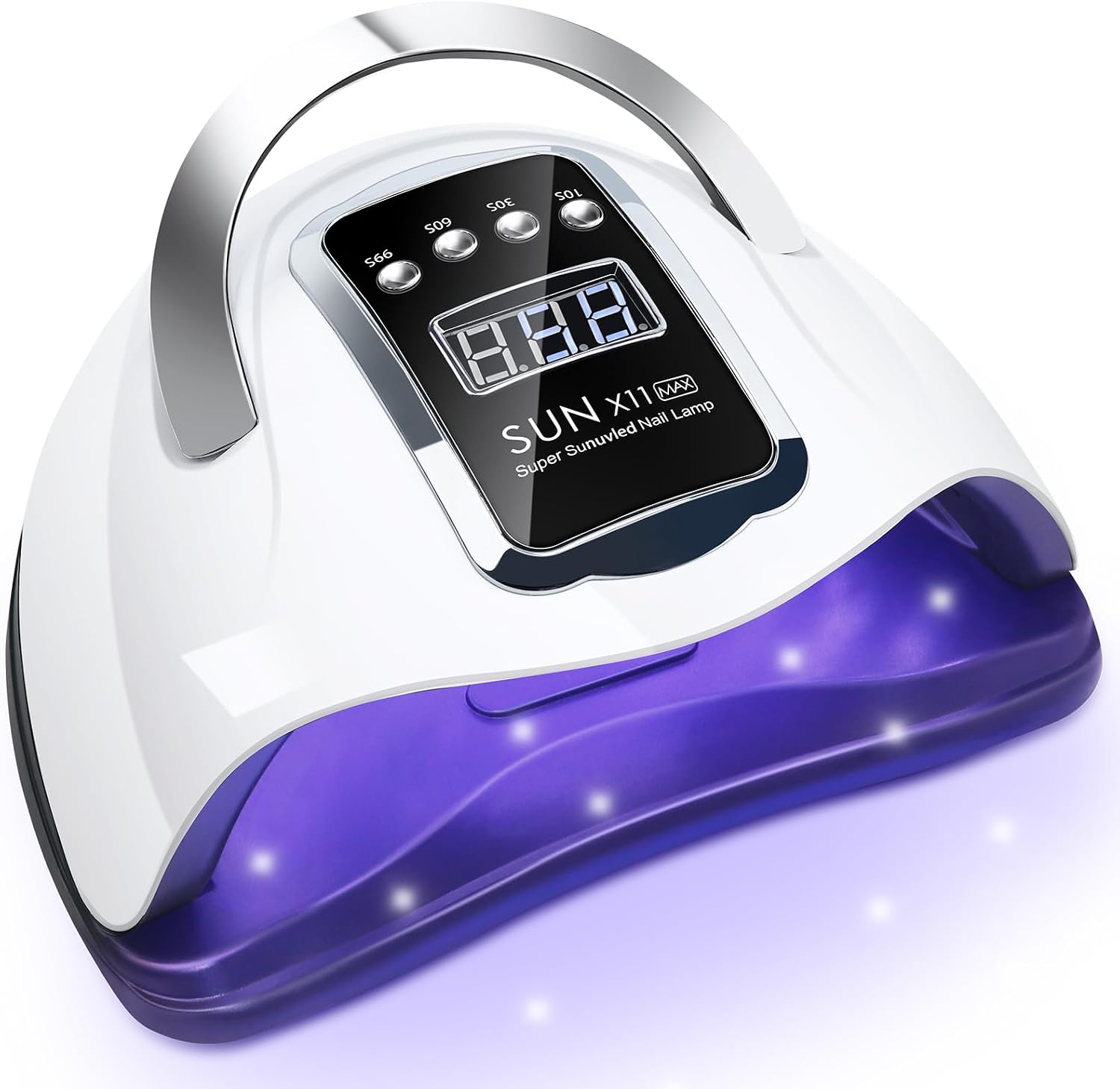 UV LED Nail Lamp 320W Professional Gel Nail Dryer with 66 LED Beads, Fast Curing Nail Lamp with Auto Sensor, 4 Timer Settings (10s/30s/60s/99s) for Gel Polish Home Salon