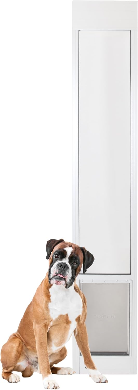 PetSafe Sliding Glass Pet Door, 1 Piece, Large Dogs to 100 lbs, White