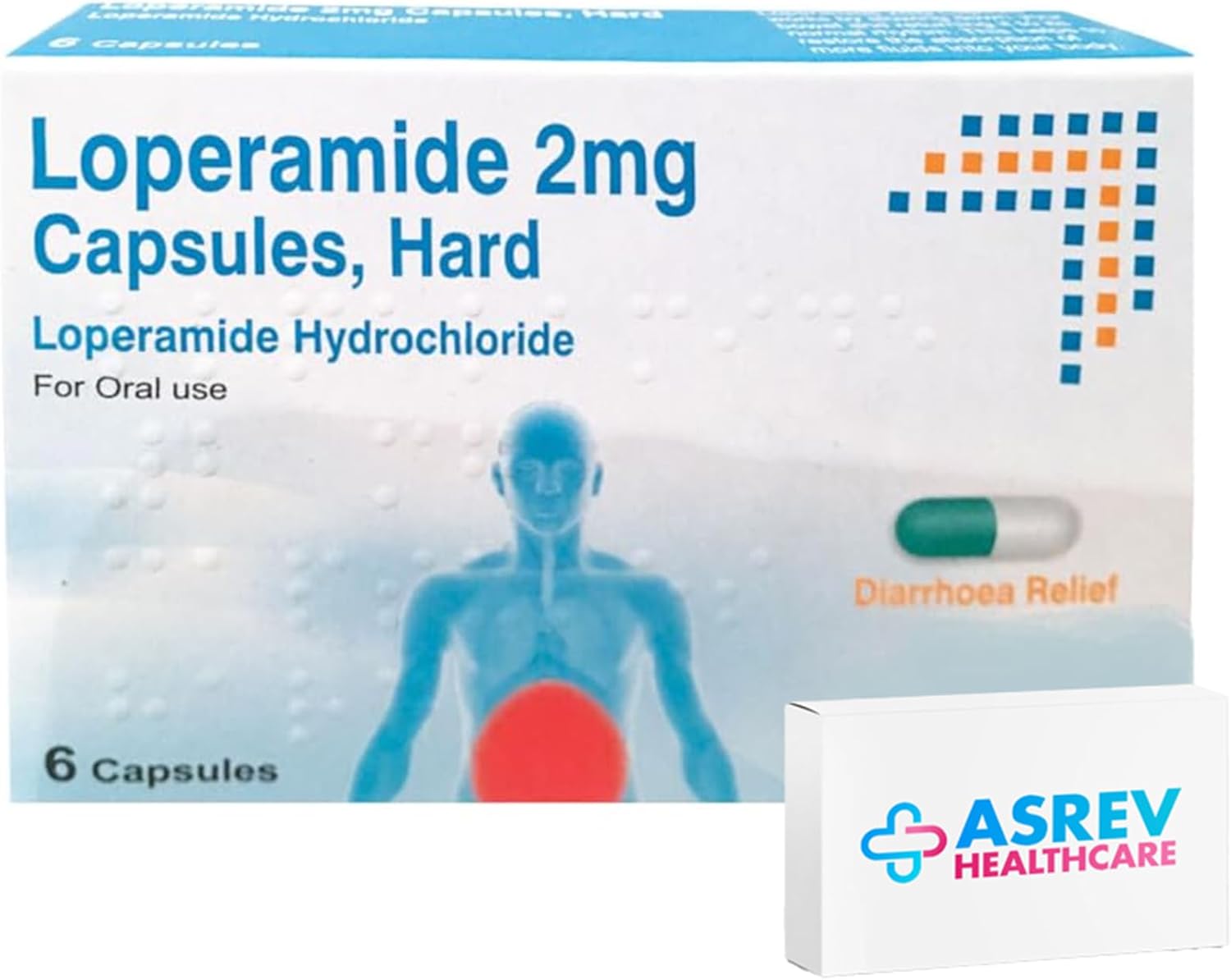 30 Fast-Acting Loperamide Tablets: Diarrhoea Relief Capsules for Diarrhea, Quick Dissolve for Instant Relief, Travel-Friendly Anti-Diarrhoea Medicine (5x6)