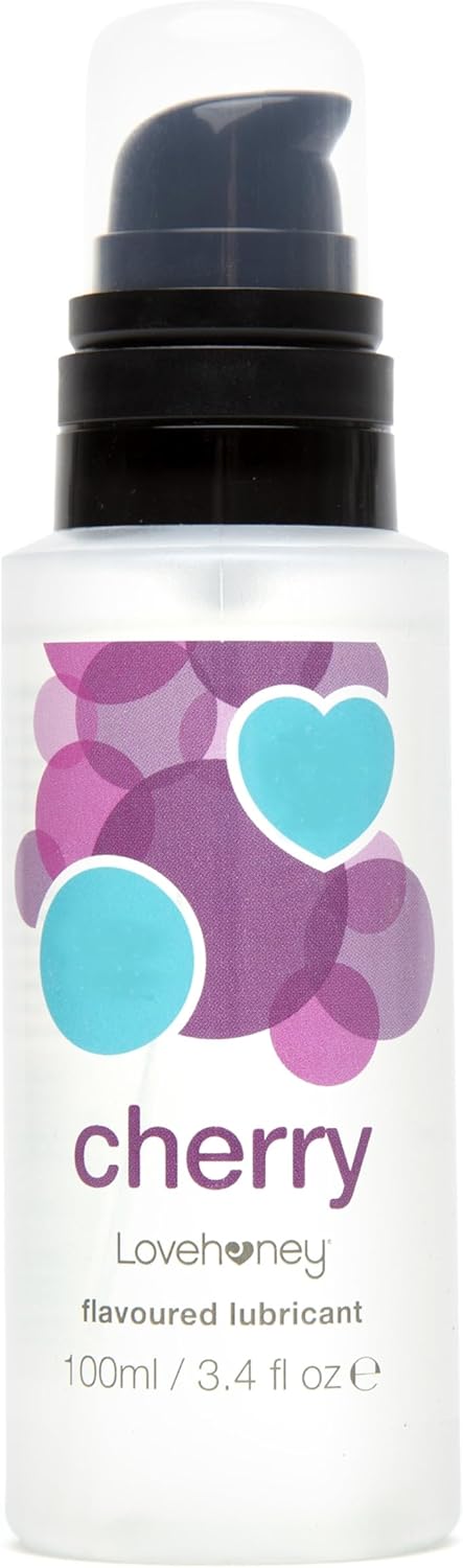 Lovehoney Cherry Flavoured Lube - Water Based Lube Gel - Fruity Lubricant - 100ml