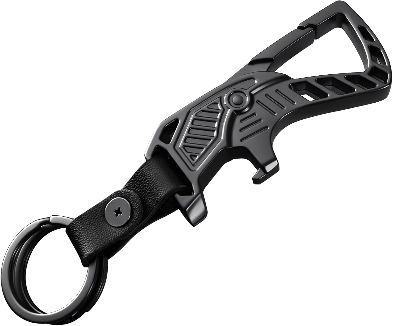 zuxiaoyaya Heavy Duty Metal Key Chain,Carabiner Clip Car Keychain,Bottle Opener Keychain and 2 Key Rings for Men and Women
