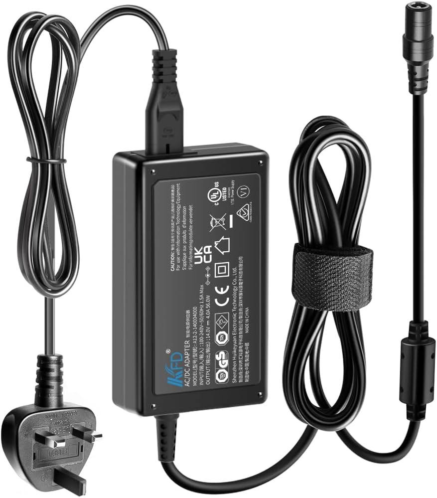 KFD 14V 4A 56W Replacement NOCO XGC4 56W Boost Power Adapter for GB70 GB150 GB250 GB251 GB500 UltraSafe Lithium Jump Starters Noco boost Charger Cable AC DC Adaptor Power Supply PSU