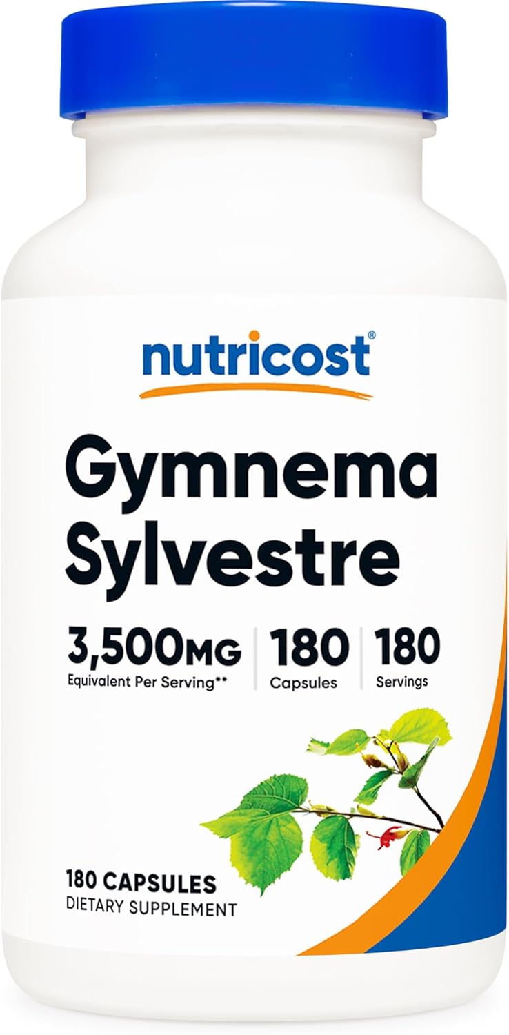 Nutricost Gymnema Sylvestre 3,500mg (20:1 Extract) from 175mg, 180 Capsules - Non-GMO, Gluten Free, and Vegetarian Friendly