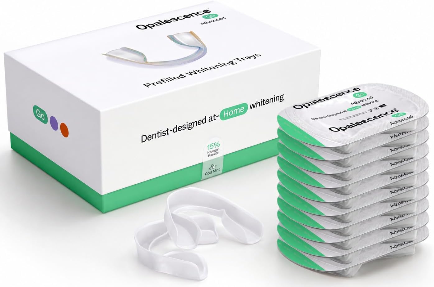 Opalescence Go Advanced 15 - Teeth Whitening Prefilled Trays - 5822A-TS