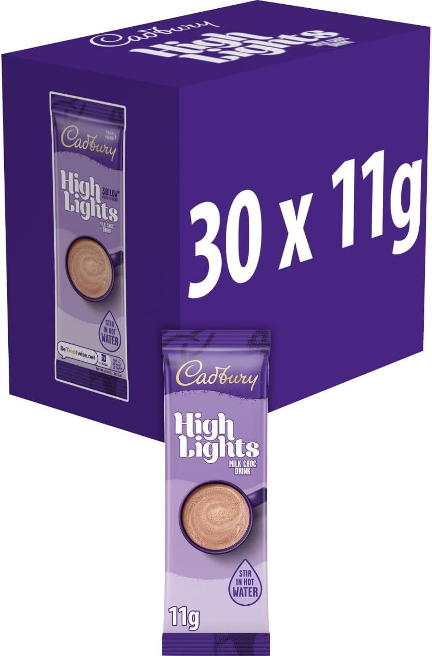 Cadbury Highlights Instant Hot Chocolate Sachets, 11 g (Pack of 30)