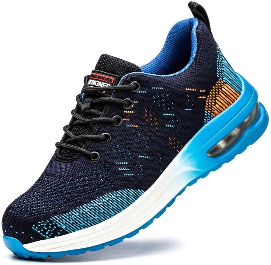 Rona Shoes Safety Trainers Steel Toe Cap Work Shoes Steel Toe Shoes Lightweight Comfortable Stylish Non Slip for Men Women Ladies