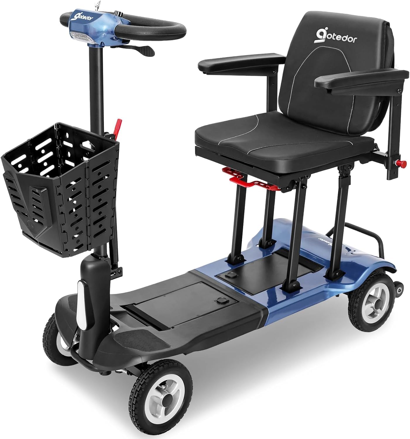 Mobility Scooters for Adults,Ultra Lightweight 36Lbs Folding Electric Powered Scooter for Senior 22 Miles Long Travel Range w/2 Lithium Batteries All Terrain Motorized Scooter Airline Approved