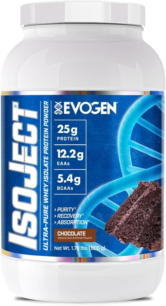 Evogen Isoject - Whey Protein Isolate | Ultra-Pure Whey Protein Powder with Ignitor Enzymes, BCAAs, and EAAs | Enhanced Absorption & Recovery | Chocolate | 25 Servings
