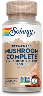 Solaray Fermented Mushroom Complete 1200 mg | Healthy Immune Function Support | 30 Serv | 60 VegCaps