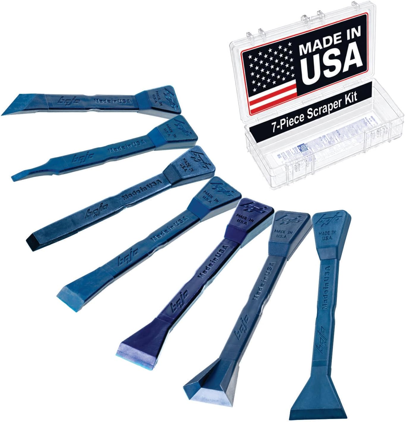 Bojo Tools Scraper Heavy Duty Plastic, 7-Piece Tool Kit