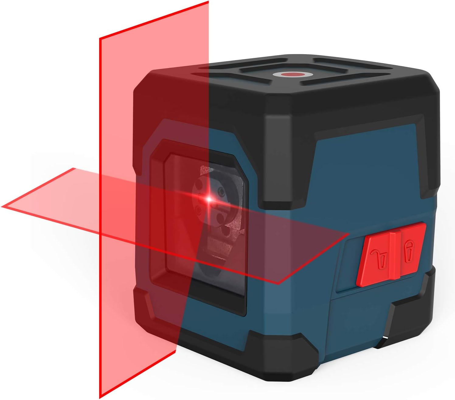 Laser Level, RockSeed Cross Line Laser with Self-Leveling, Vertical and Horizontal Line, Rotatable 360 Degree, Carrying Pouch, Battery Included(Red)