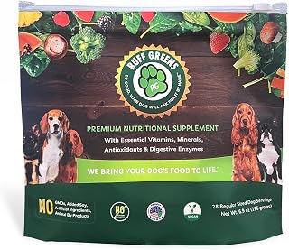 Ruff Greens K9 VitaSmart Vitamin & Mineral Supplement Nutritional Support for Dogs, 7.4 Ounce