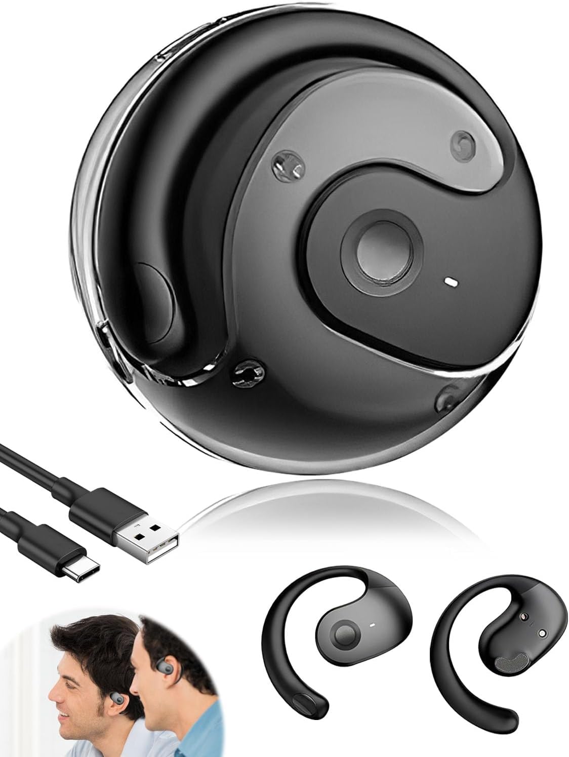 AI Language Translation Earbuds Real Time 144 Languages Translating Headphones with Microphone 48h Bluetooth 5.4 Compatible with IOS and Android Operating Systems for Travel Business Lear Music Calls