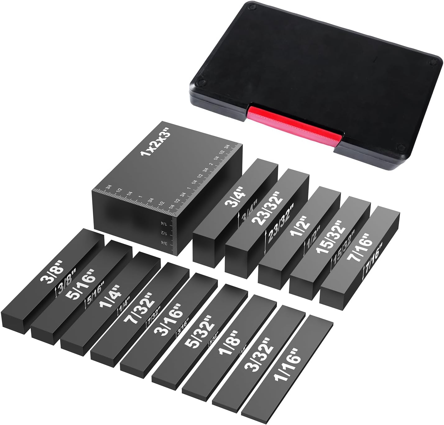 Setup Blocks Woodworking,Setup Blocks Height Gauge Set, 15pcs Precision Aluminum Setup Bars for Router and Table Saw Accessories Woodworking Set Up, Bars Include Laser Engraved Size Markings