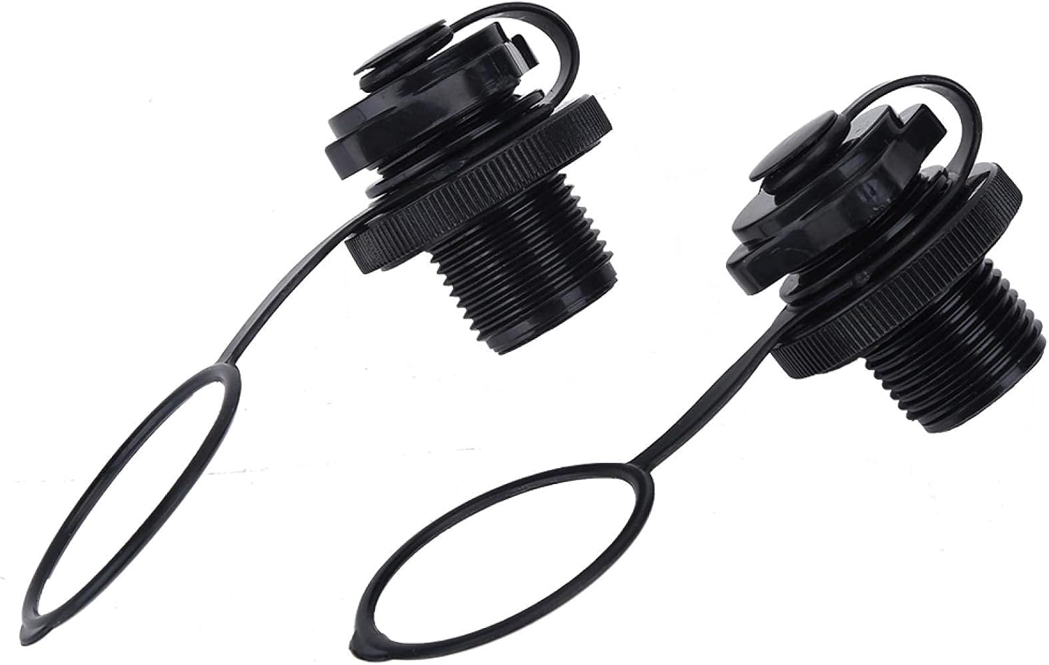 2Pcs Inflatable Boat Valve, Inflatable Boat Spiral Air Plug, Air Mattress Kayak Raft Plug Replacement Screw Air Valve Boston Valve for Rubber Dinghy Pool Airbeds