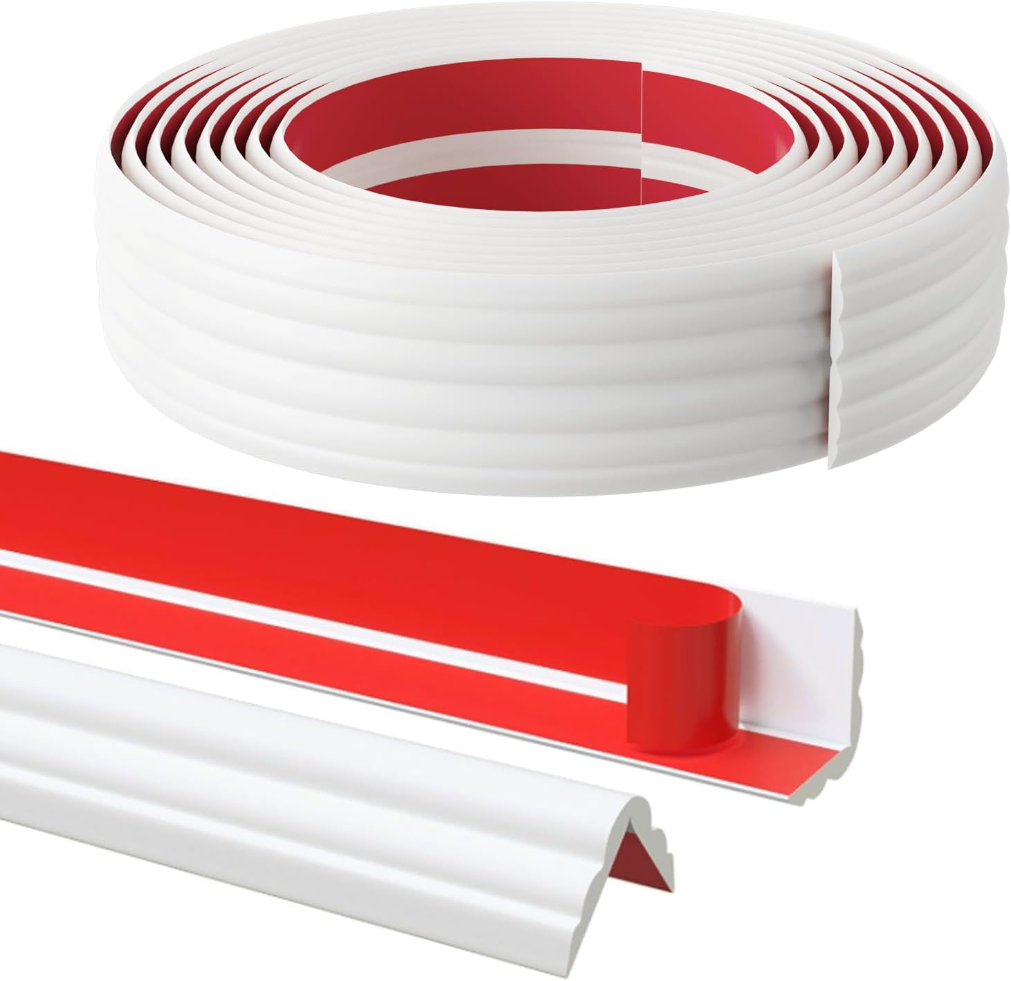 Flexible Wall Corner Protector Moulding Trim, Peel and Stick Inside & Outside Wall Corner Guards Edge Protector, 1.6In x 10.5FT Self Adhesive Molding Trim Strip for Edge Ceiling