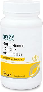 Klaire Labs Multi-Mineral Complex Without Iron - Broad Spectrum & Hypoallergenic Essential Trace Mineral Blend with Copper & Zinc, Iron-Free (100 Capsules)