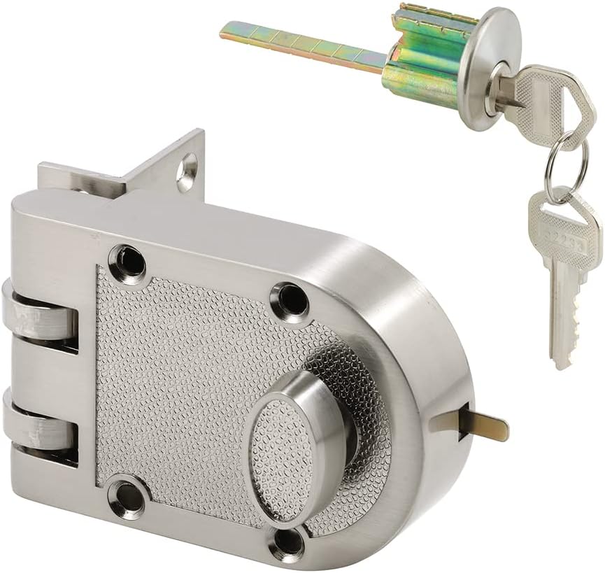 Prime-Line U 10817 Jimmy Proof Single Cylinder Deadlock, Die-Cast, Satin Nickel, 1 Pack