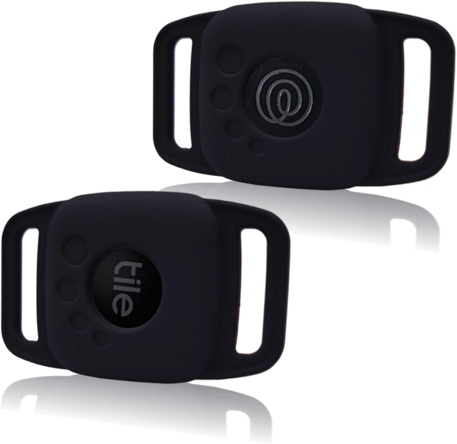Silicone Case for Tile Mate 2024,mate2022 for Dog Collar,Cover Accessories for Tracker Anti-Scratch,Sturdy Secure tag Holder Protect Finder for pet,cat,Bag (Black,2pack)