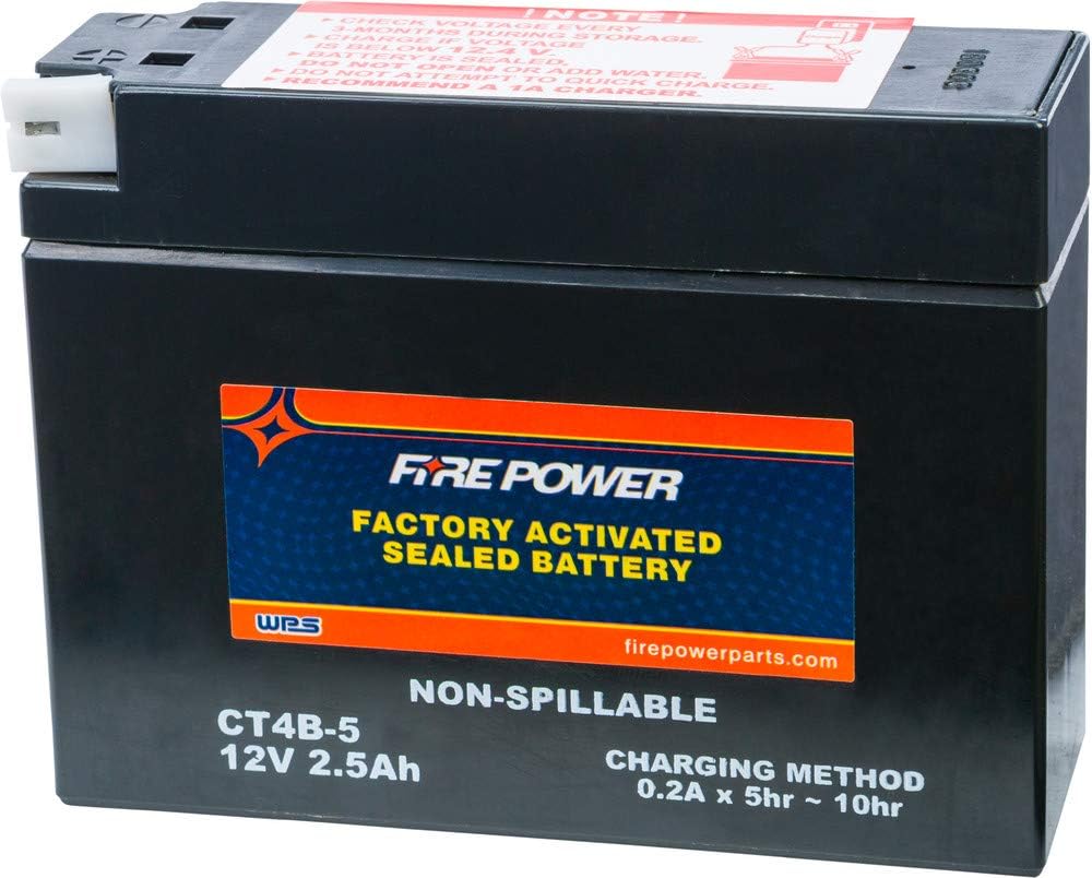Fire Power Sealed Factory Activated Battery CT4B-5 Compatible With Yamaha TT-R110E 2008-2014