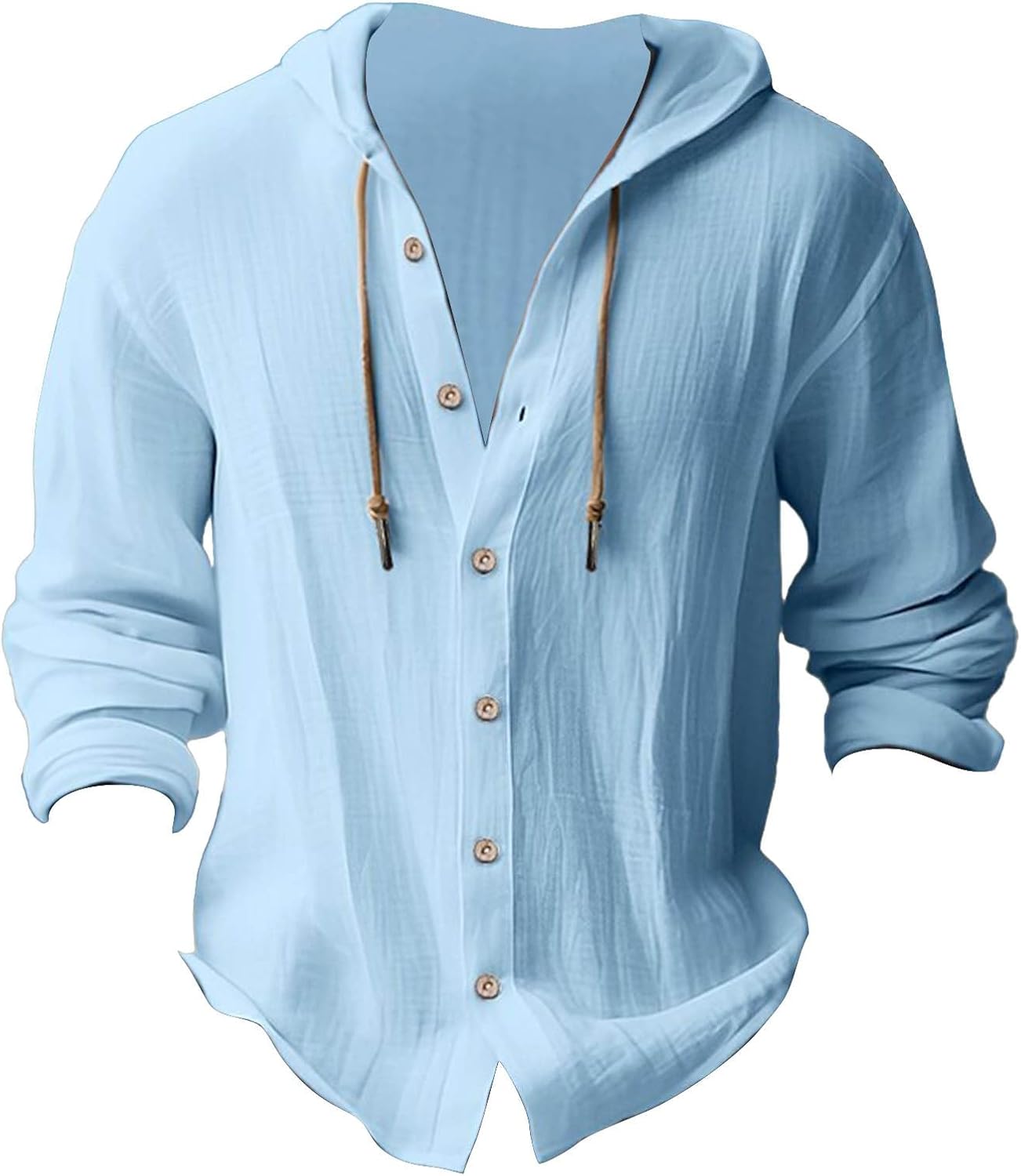 Cocila Mens Shirts Long Sleeve Smart Casual Linen Hooded Shirt Hawaiian Funny for Men UK Gold Polo School White Slim Fit