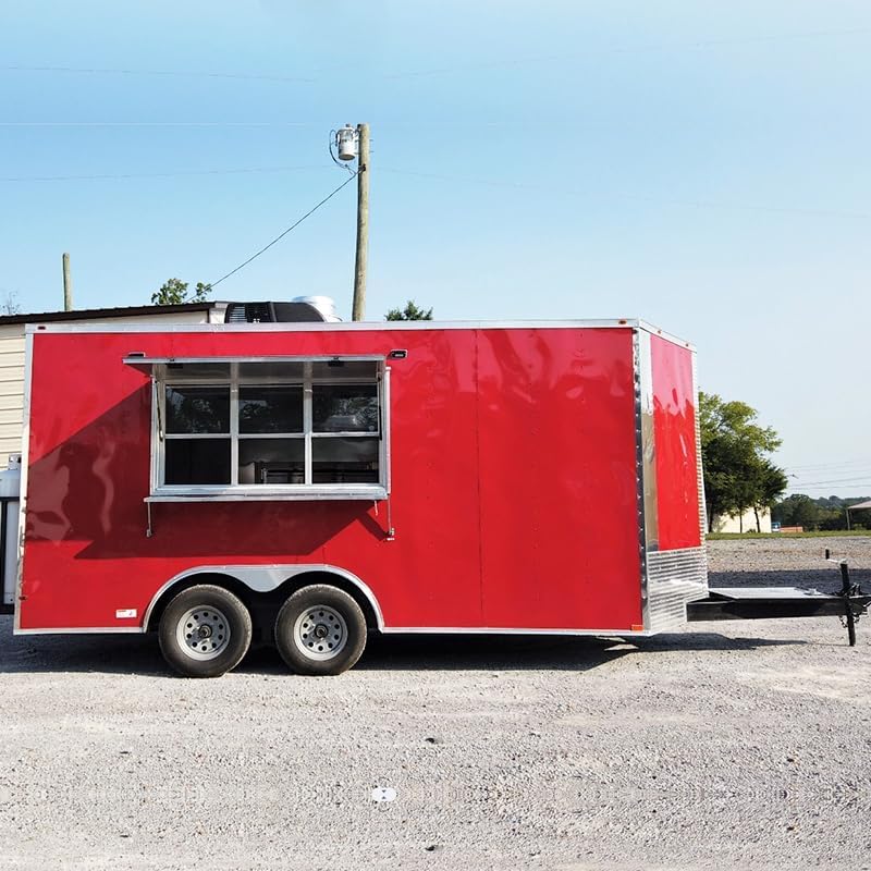 BELYOO Customized Food Trailer, Mobile Food Trailer for Sale Concession Trailer with Catering Equipment, Food Vending Cart Trailer Hot Dog Cart Ice Cream Truck for Business