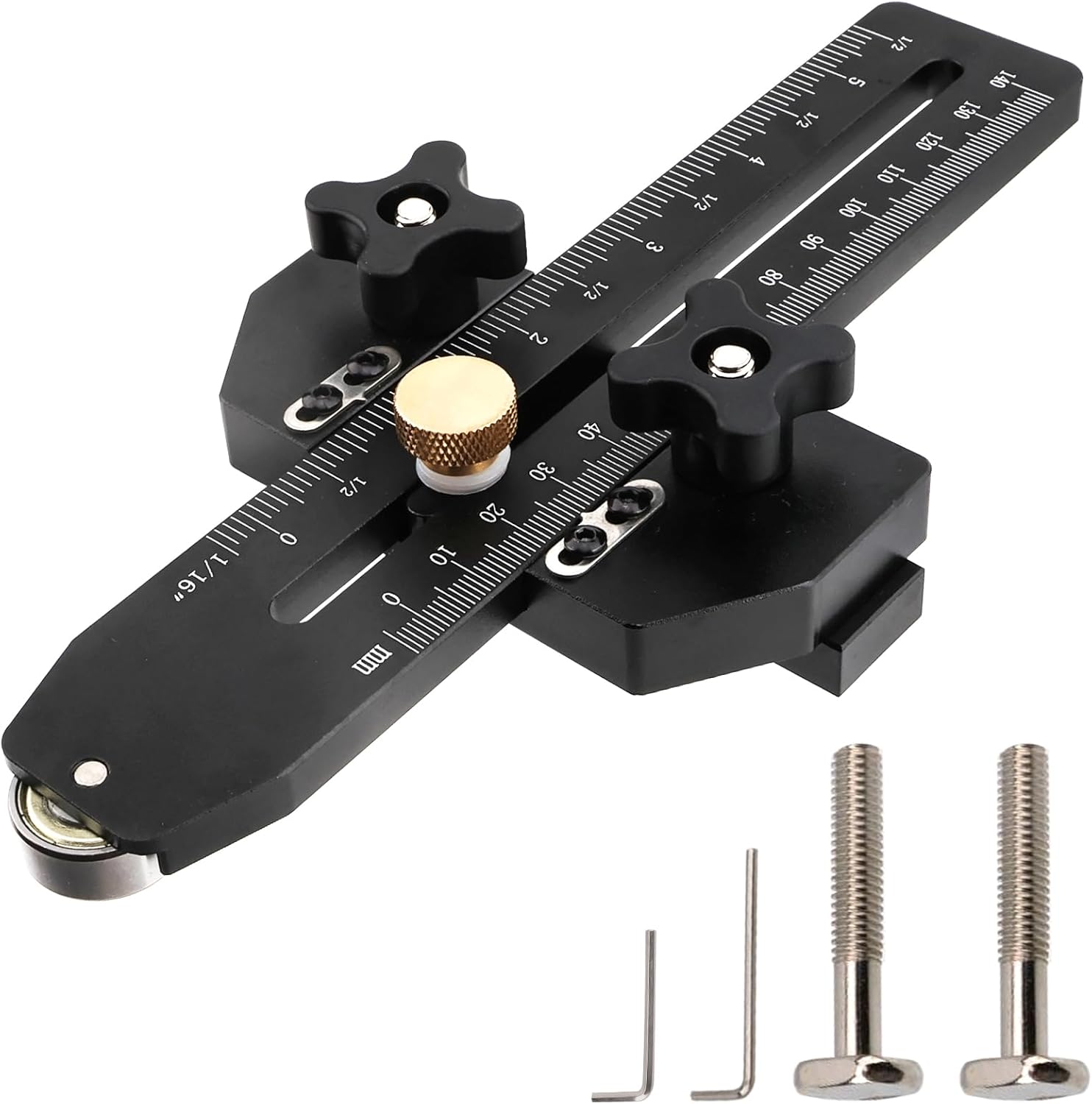 Thin Rip Jig, Thin Rip Table Saw Jig for Making Repetitive Narrow Thin Strip Cuts Woodworking Tools, Fits 3/8" x 3/4" T-Slot, Compatible with Table Saw, Band Saw, and Router Table