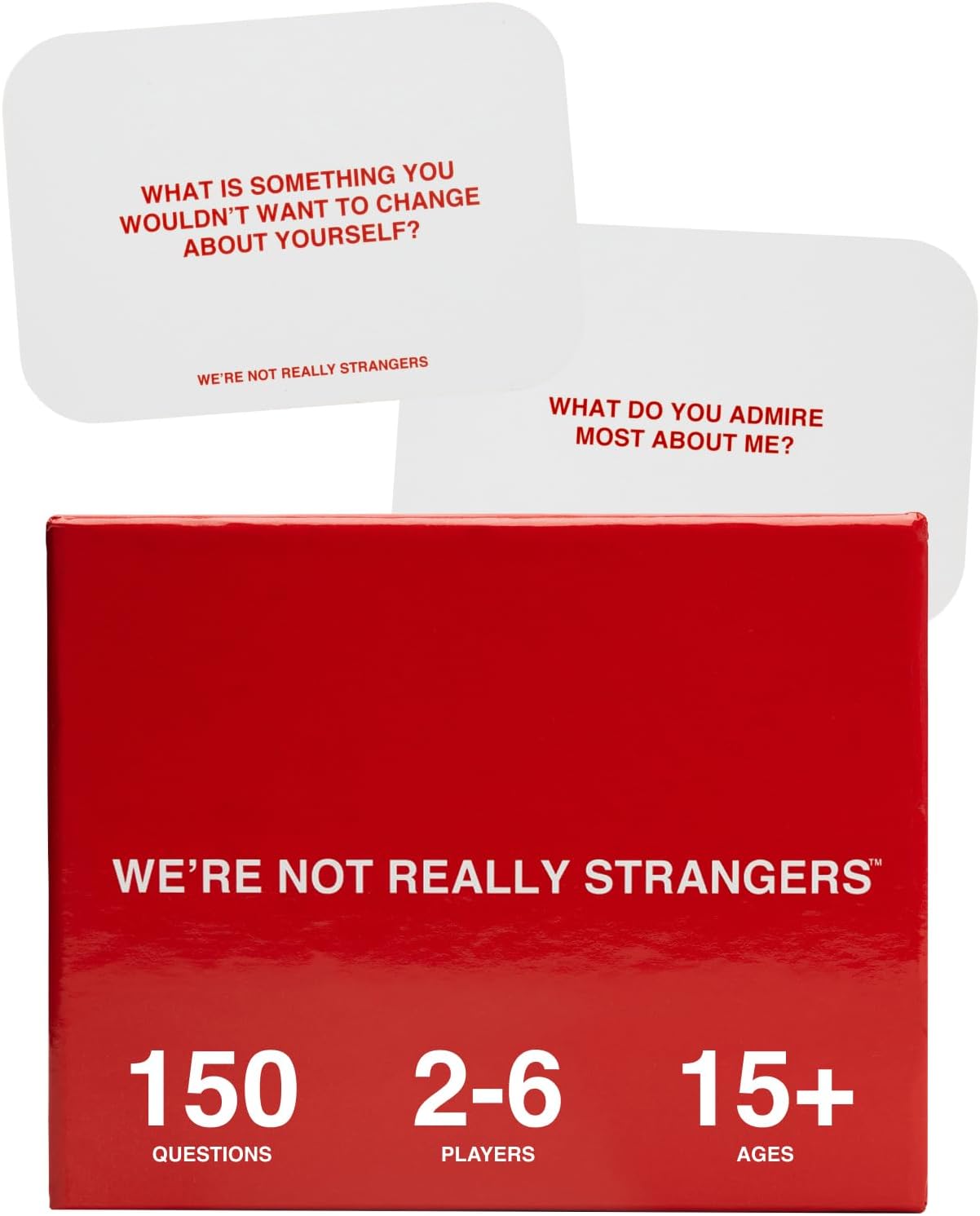 WE'RE NOT REALLY STRANGERS Card Game - 150 Conversation Cards for Couples, Friends, and Strangers - Icebreakers for Game and Date Nights, & Parties - Games for Adults and Teens, Ages 15+, 2-6 Players