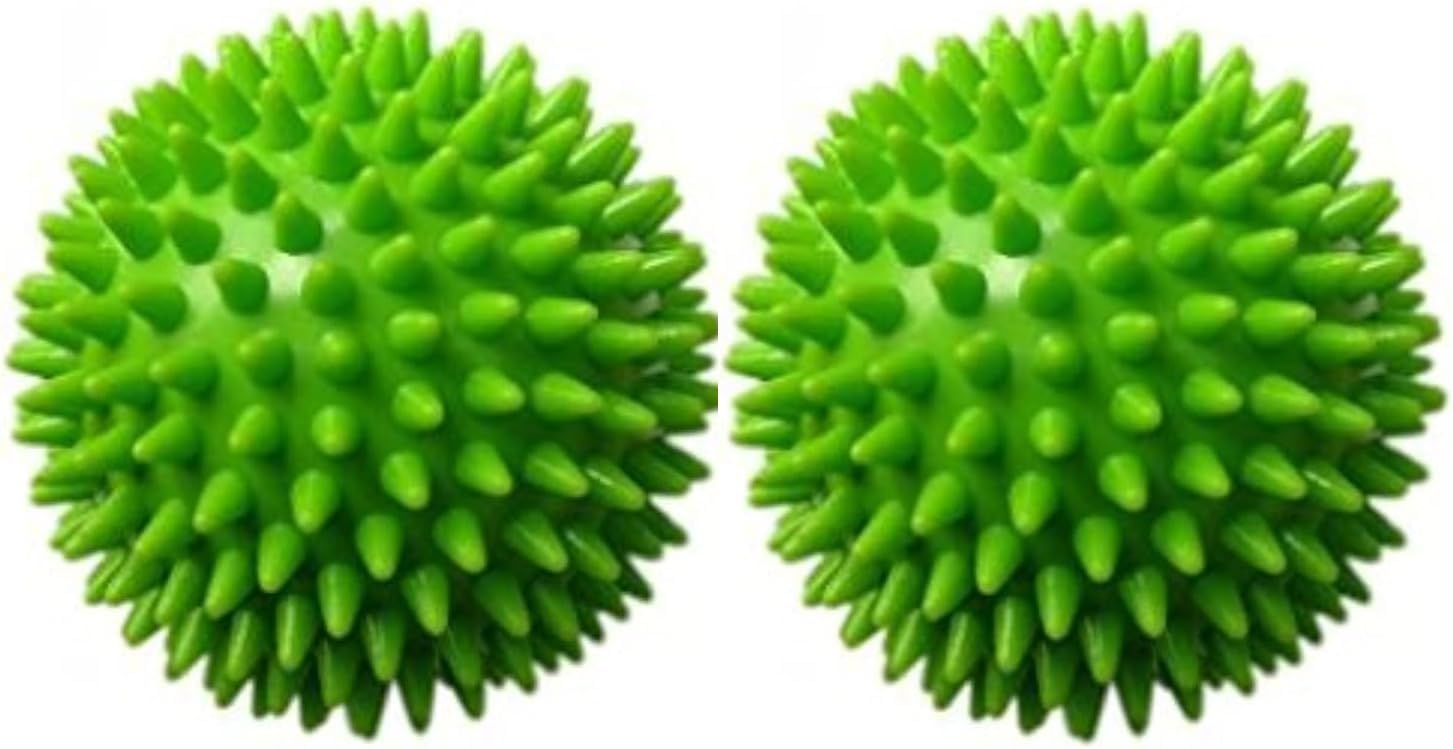 Therapist's Choice® Pack of 2 Soft Spiky Massage Balls, Stress Reflexology, Porcupine Sensory Ball Set