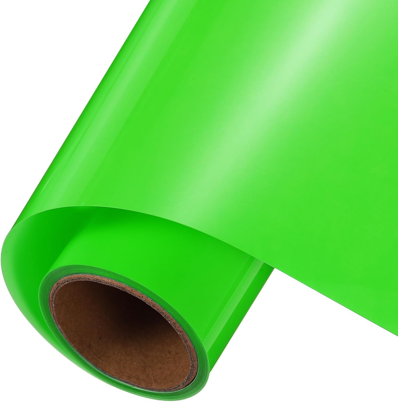 sourcing map Fluorescent Green Heat Transfer Vinyl, 10 Inch x 5ft Iron-on Vinyl Roll for Decal Cutting, Signs, Scrapbooking, DIY Craft, Home Decoration