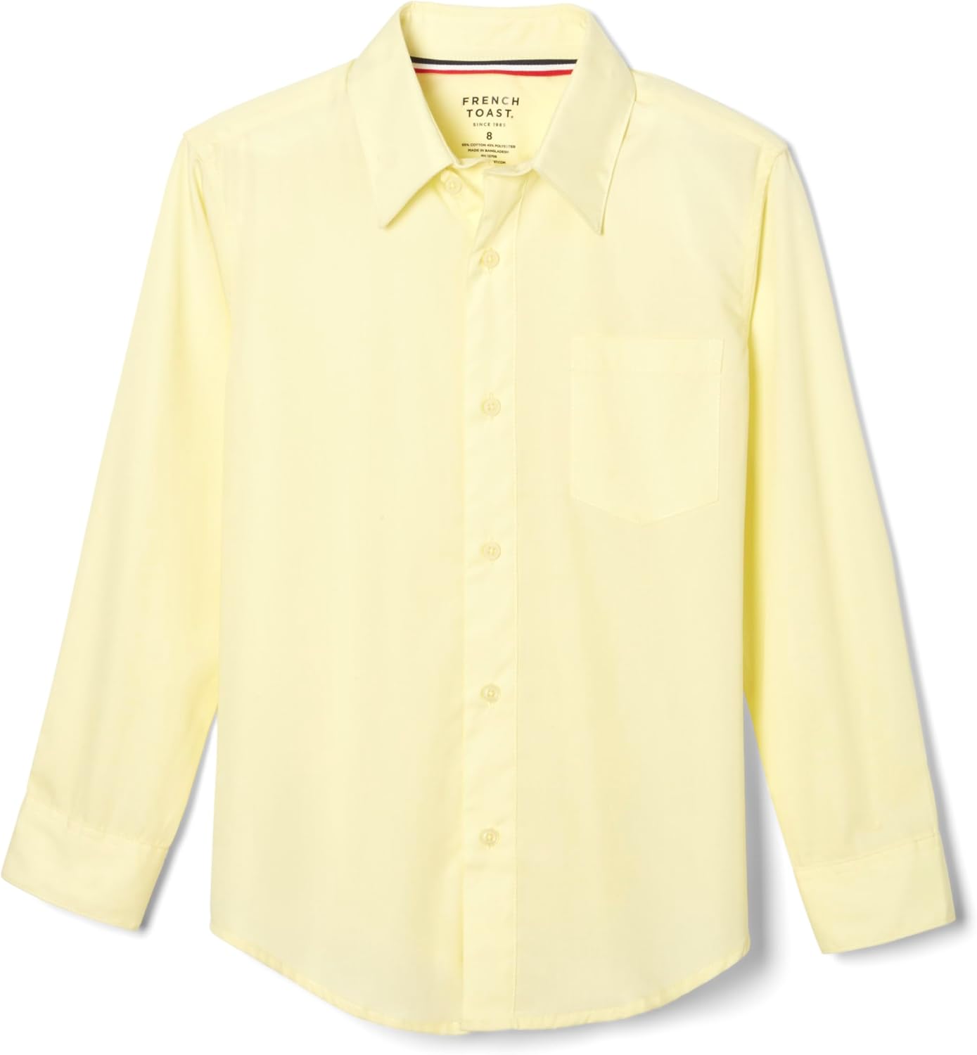 French Toast Boys' Expandable Collar Button Down Dress Shirt with Long Sleeves (Standard & Husky)