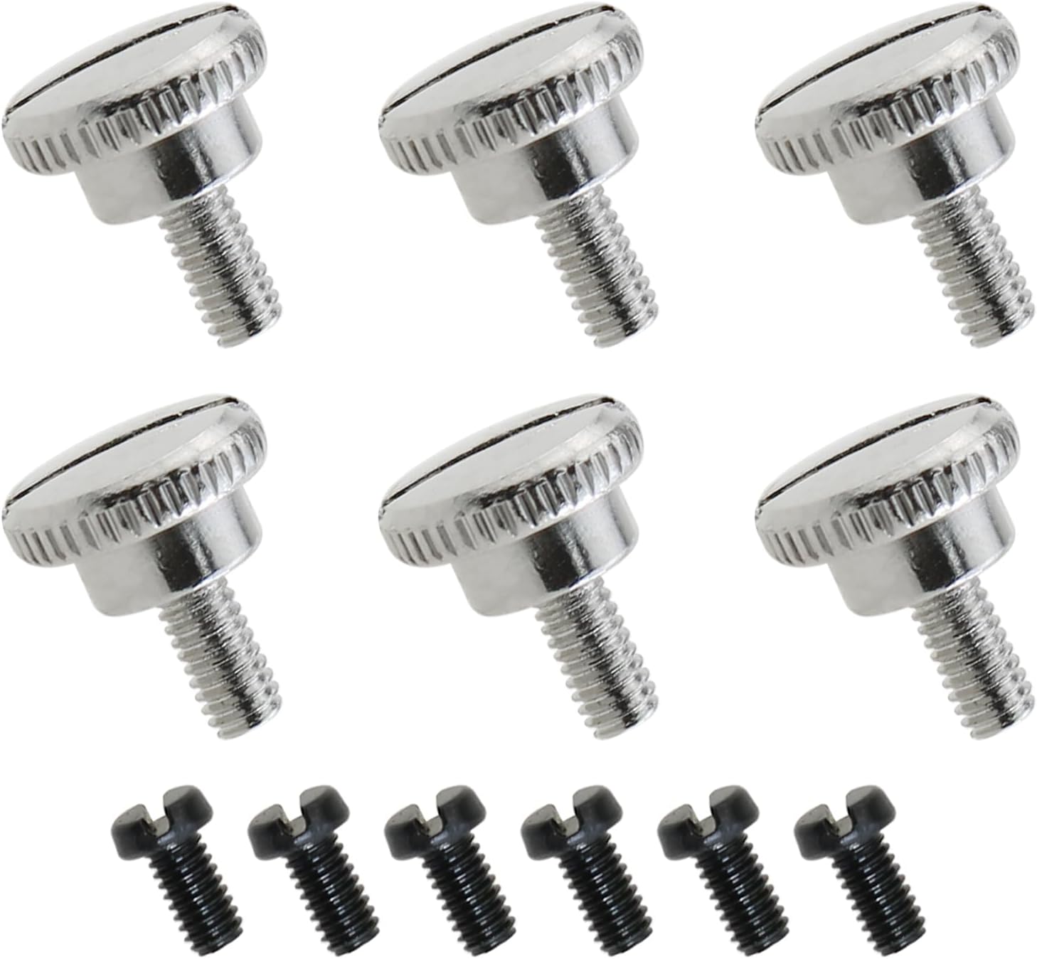 Heyous 12PCS Metal Presser Foot Screw Needle Clamp Fixing Screw Sewing Machine Part Thumb Screws Sewing Machine Presser Foot Screws for Single Needle Industrial Sewing Machines Black and Silver