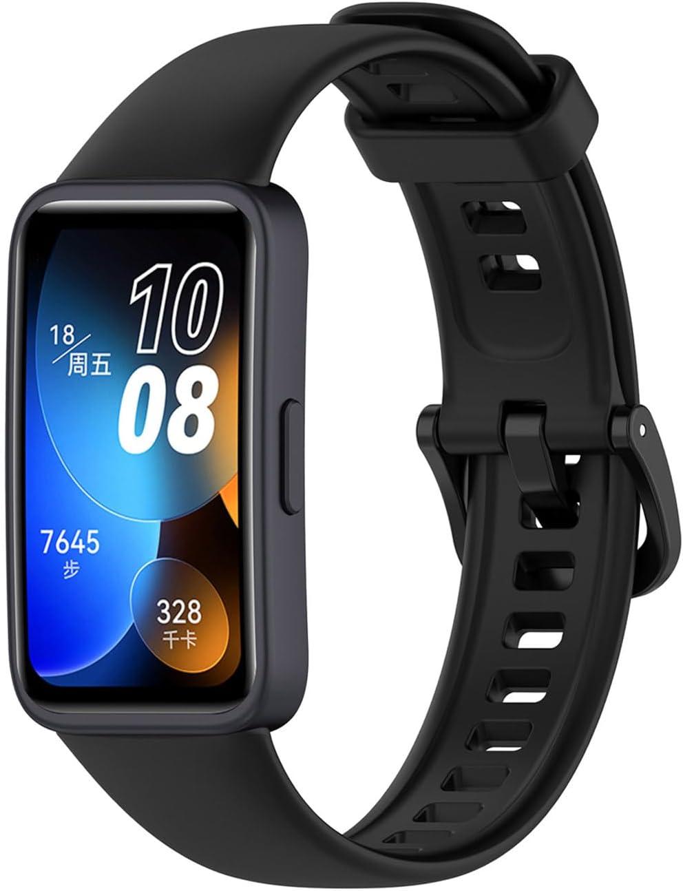 HOMTERN Straps for Huawei Band 9/8, Flexible Silicone Smartwatch Replacement Bands, Women and Men, Black