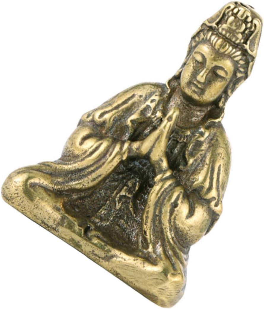 Cabilock Quan Yin Decoration Elegant Brass Ornaments for Buddha Garden Home Decor Living Room