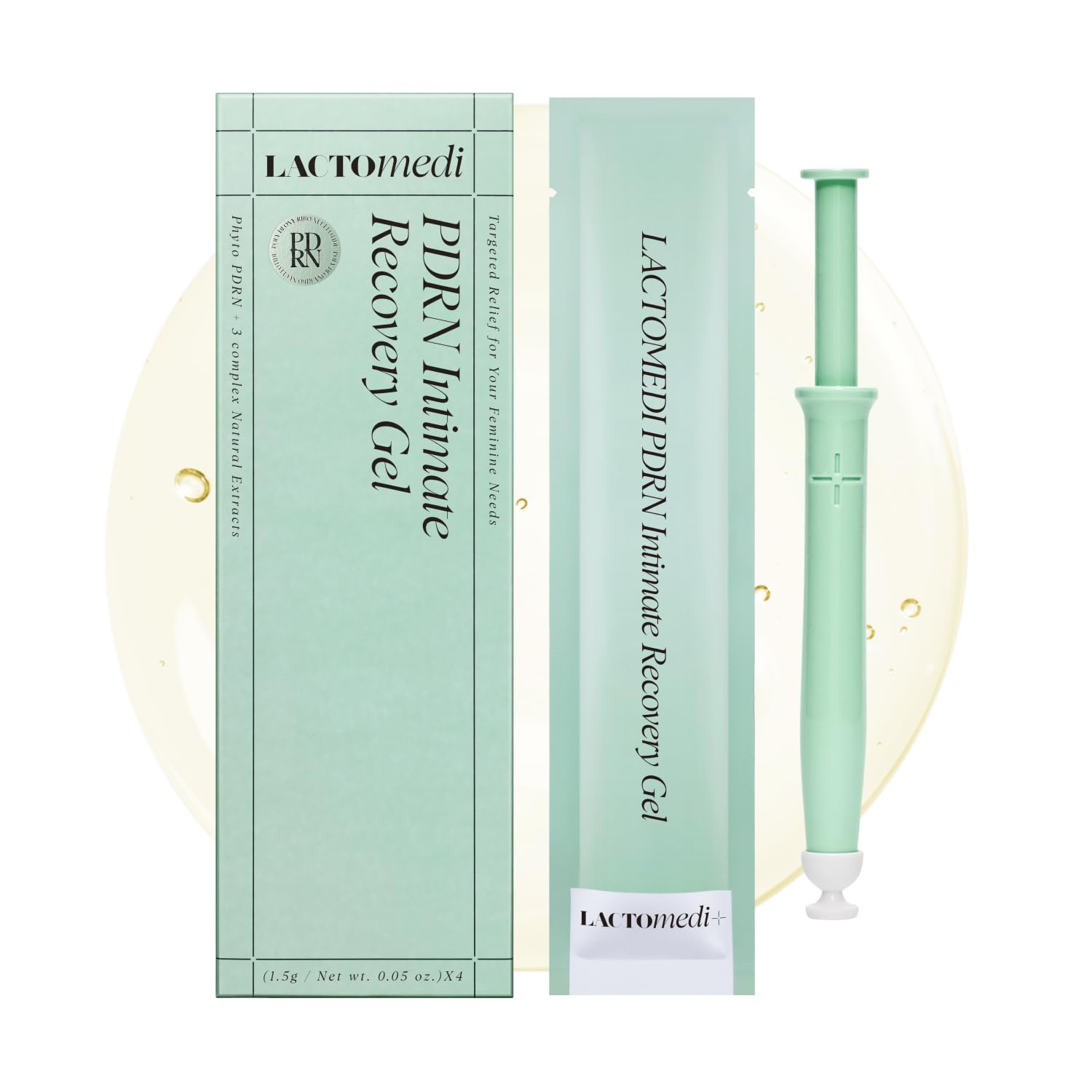 LACTOMEDI PDRN Intimate Recovery Gel (4 pcs) – Vegan Phyto-PDRN Vaginal Moisturizing Gel for Elasticity & Firm-Feel Support, Hydrating Intimate Care, pH Balanced
