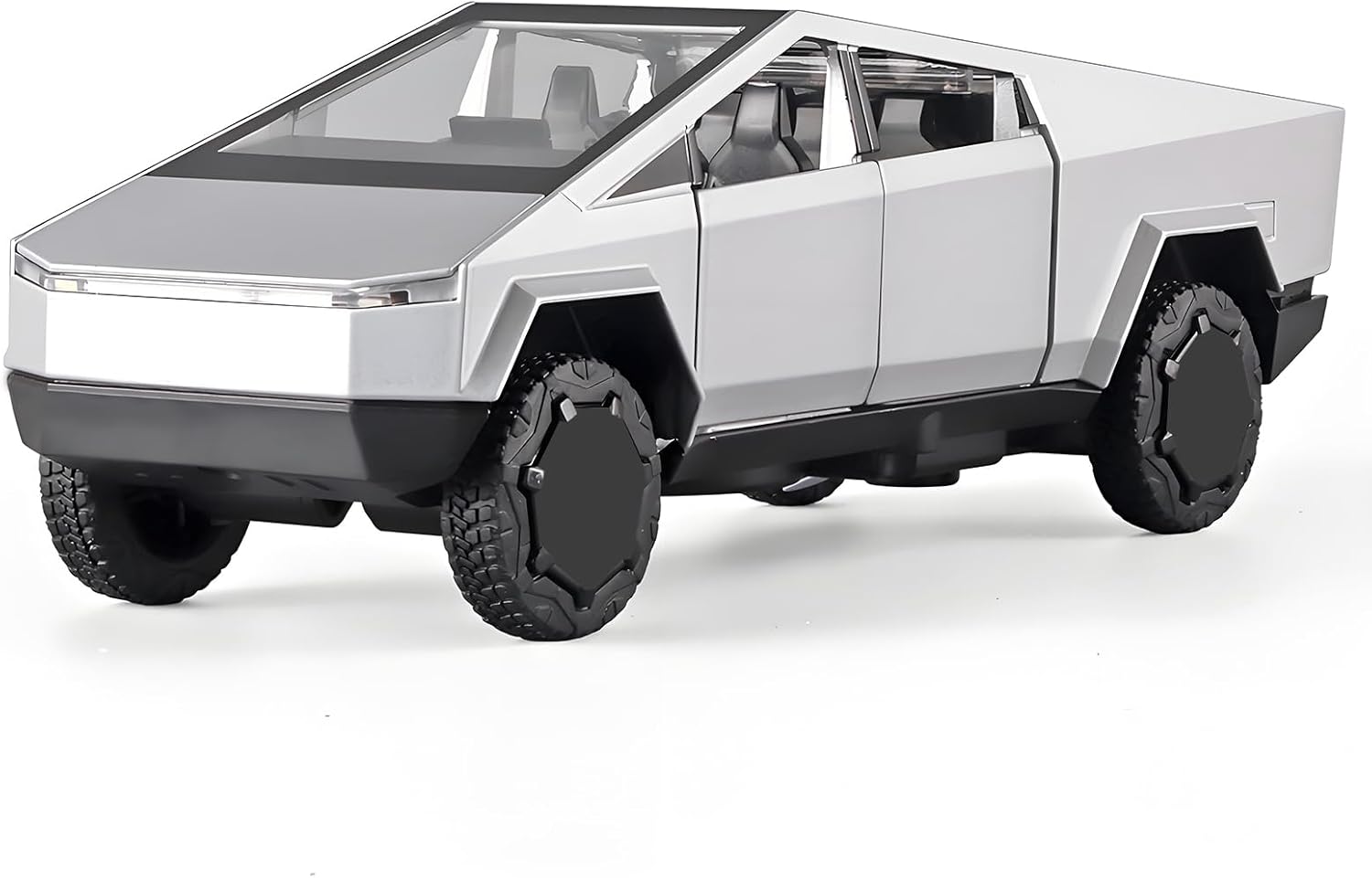 1/32 Truck for Boys Mars Pickup Toy Truck,Toy Trucks for Boys Age 4-7,Metal Diecast Trucks Model,Pull Back Truck Toys with Light and Sound,Trucks for Kids Ages 4-8(Silver)