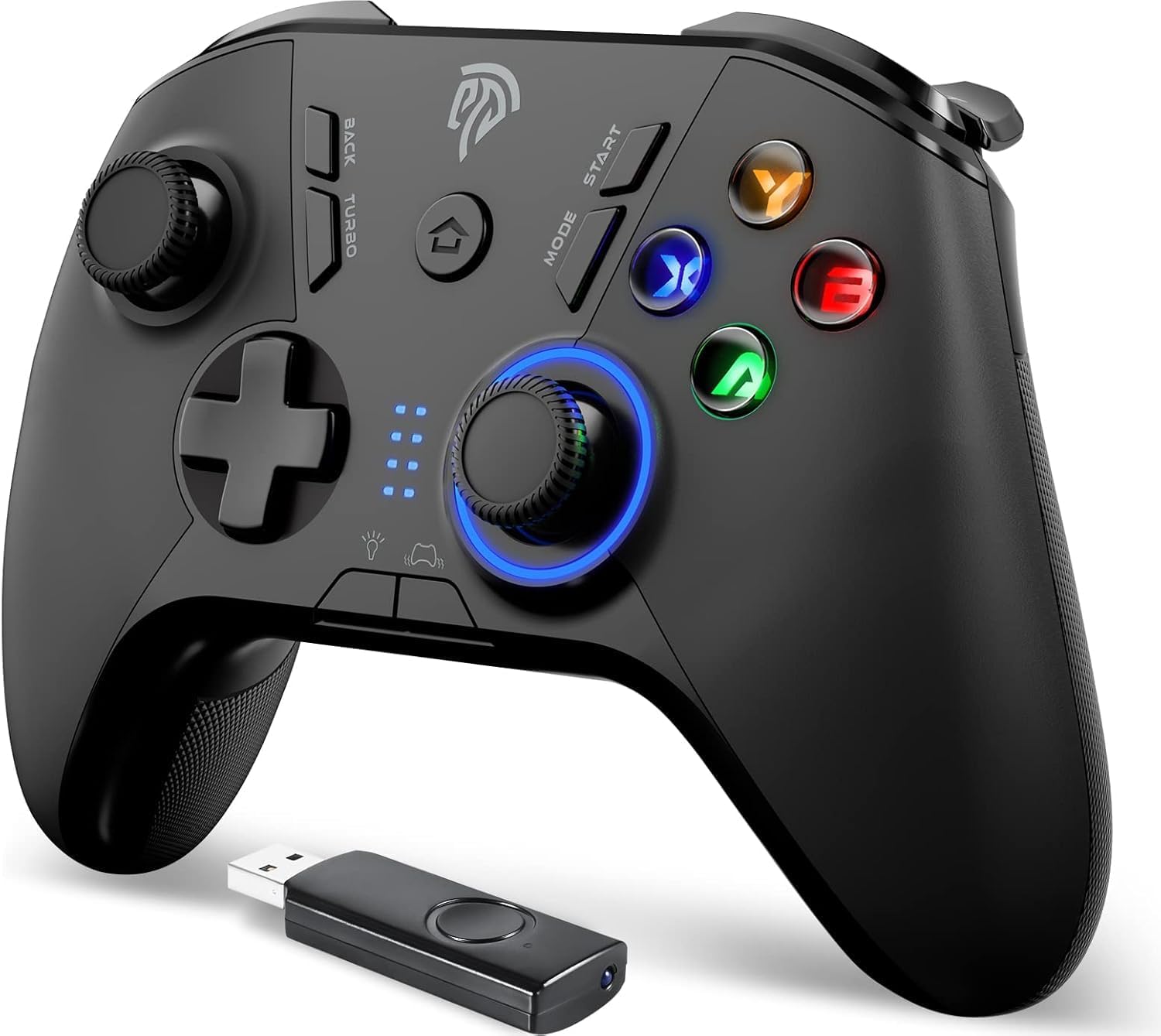 EasySMX Wireless Game Joystick Controller, 2.4G Wireless Gamepad Joystick PC, Dual Vibration, 8 Hours of Playing for PC /PS3/for Nitendo Switch/Switch Lite/Android Phones, Tablets, TV Box Gamepad