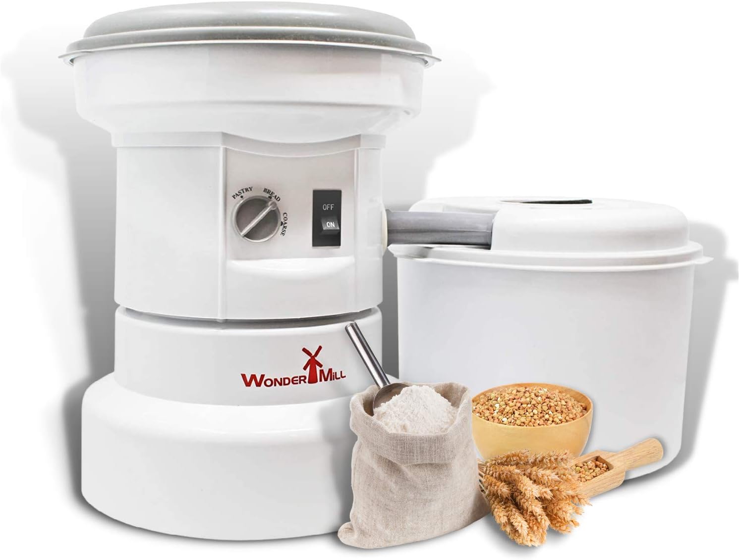Wondermill Grain Mill - Electric Grain Mill Grinder for Healthy Gluten-Free Flours