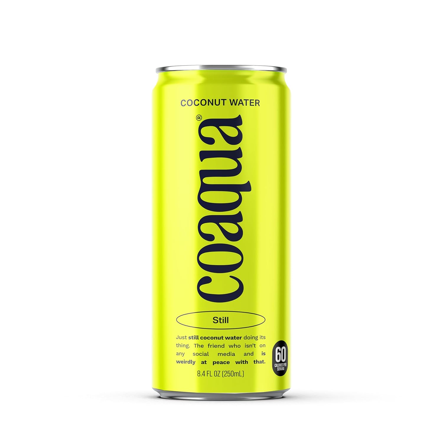 CoAqua Organic Coconut Water, 24 Pack, Natural Electrolytes for Hydration, Naturally Sweet Electrolyte Drink Potassium, Pure Coconut Water Not from Concentrate, Fat Free, Low Sugar, 8.4 Fl Oz Cans