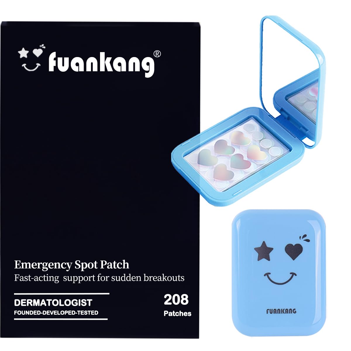 Pimple Patches for Face Hydrocolloid Covers, Yellow green Patches, laser-cut teardrop-shaped patches ( 208 Patches )