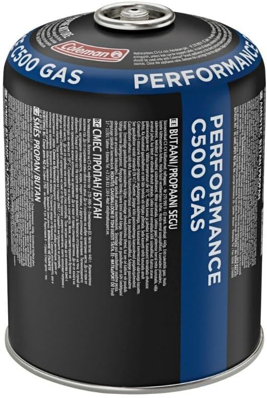 Coleman C300/C500 Performance Screw On Gas Cartridge, for Camping Stoves, Compact and Resealable Canister