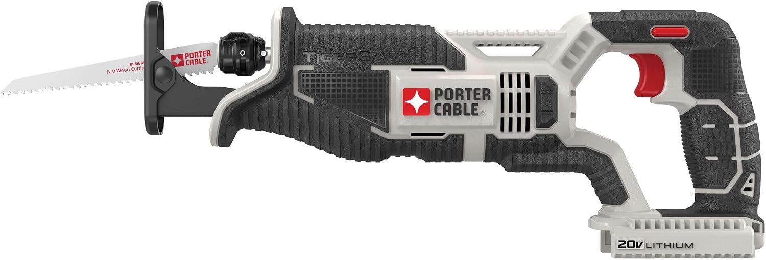 PORTER-CABLE 20V MAX* Reciprocating Saw, Tool Only (PCC670B)