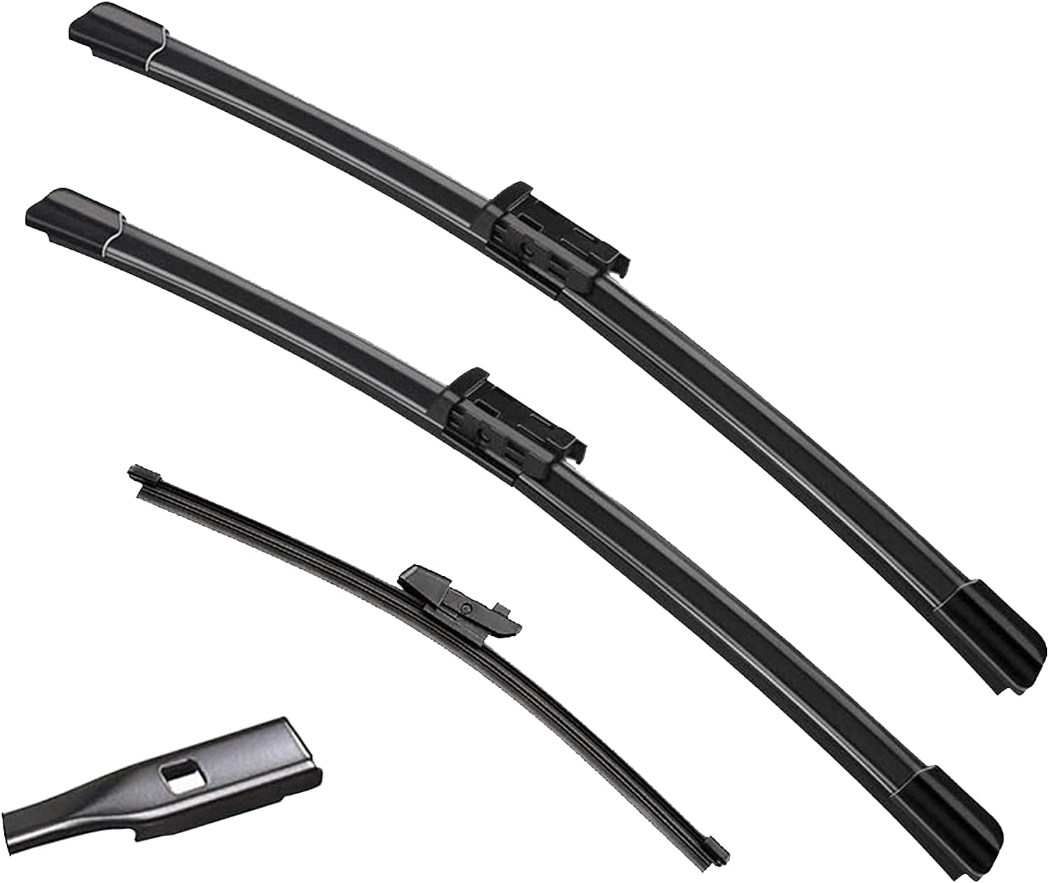 3 Factory Wiper Blades Replacement For VW Tiguan MK2 2018-2021 2022 Touareg 2019 2020 2021-2023 Original Equipment Windshield Wiper Blades Set - 25"+22"+15" (Set of 3) Top Lock