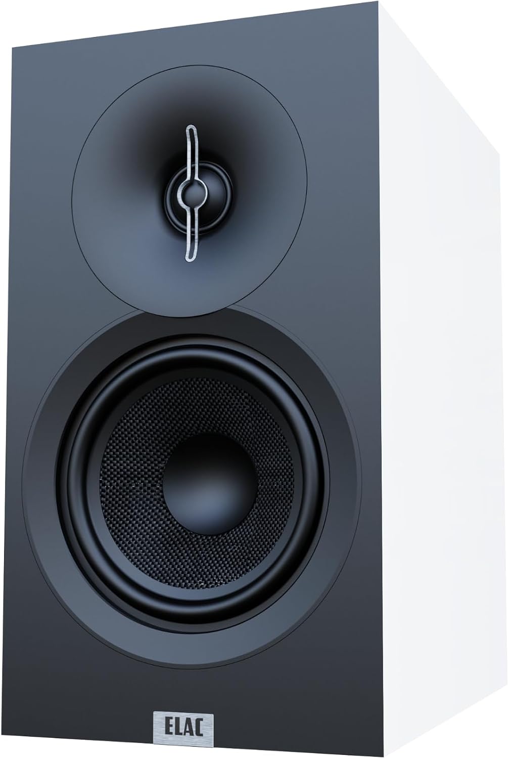 ELAC Debut 3.0 DB53-W Bookshelf Speakers, White (Pair) - 1” Aluminum Dome Tweeter & 5.25” Aramid Fiber Woofer - 2-Way Bass Reflex - 48Hz to 38KHz Response
