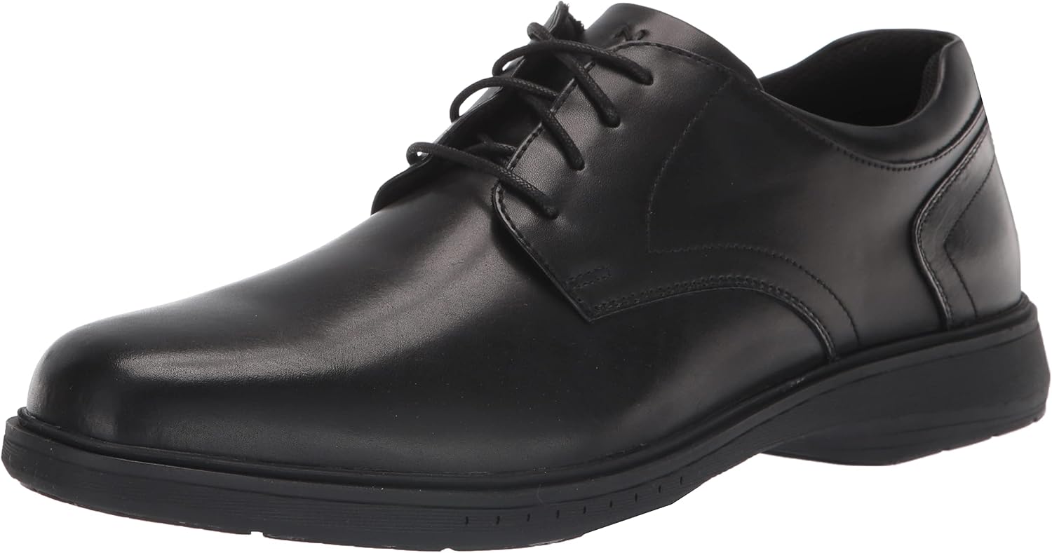 Nunn Bush Men's Pro Plain Toe Oxford with Kore Slip Resistant Comfort Technology