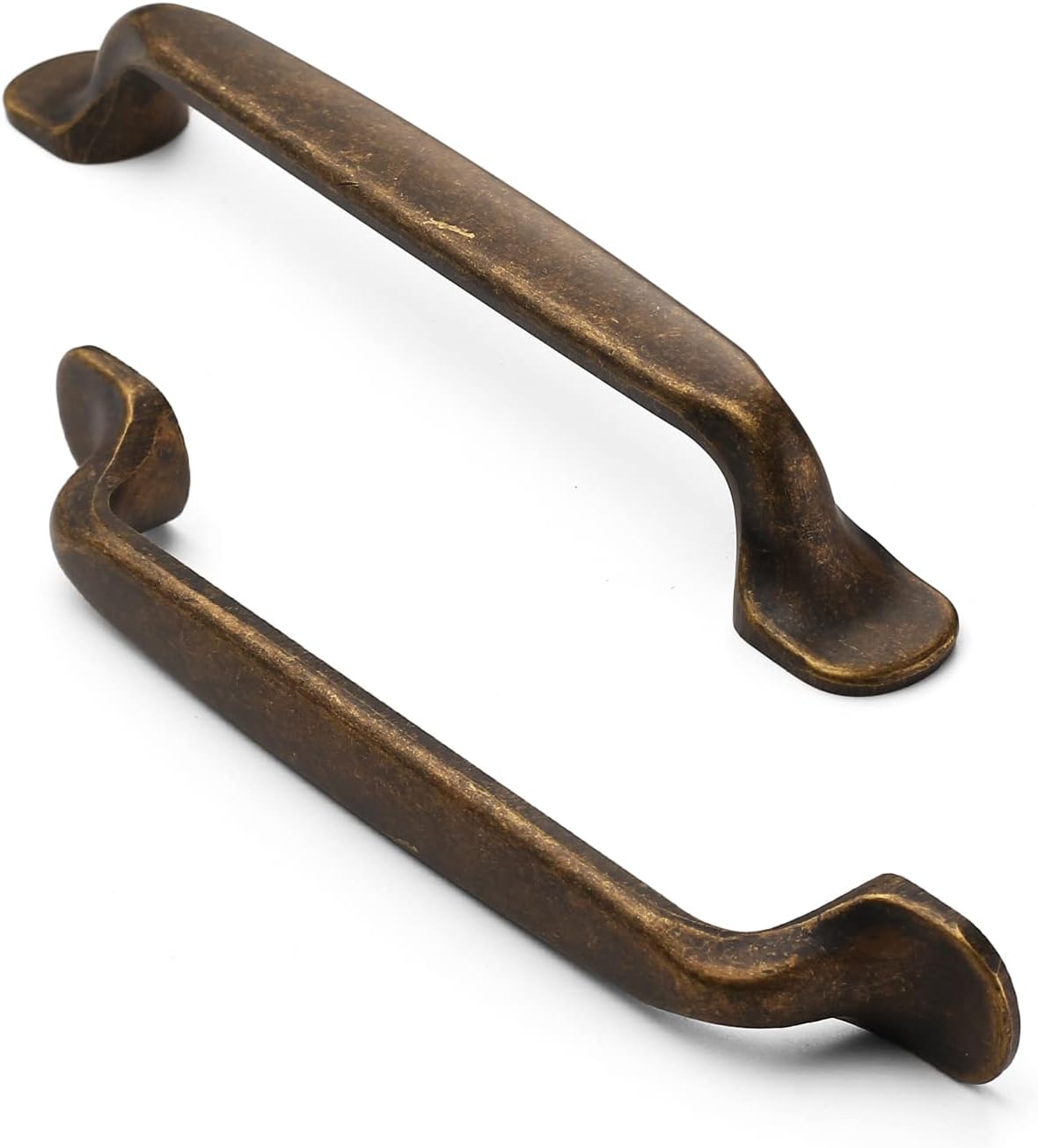 FURNIWARE 12Pack Antique Brass Kitchen Cupboard Handles, Cabinet Hardware Drawer Appliance Pulls, Kitchen Cabinet Door Handles Pull,Drawer Wardrobe Handles,Brass- 5 Inch(128mm) Hole Center