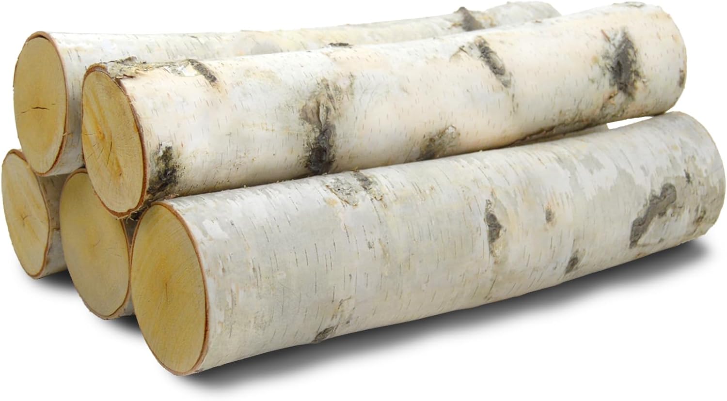 Wilson Birch Fireplace Large Log Set (5 Logs: 3''-5'' Dia. x 15.5-17.5" Long)