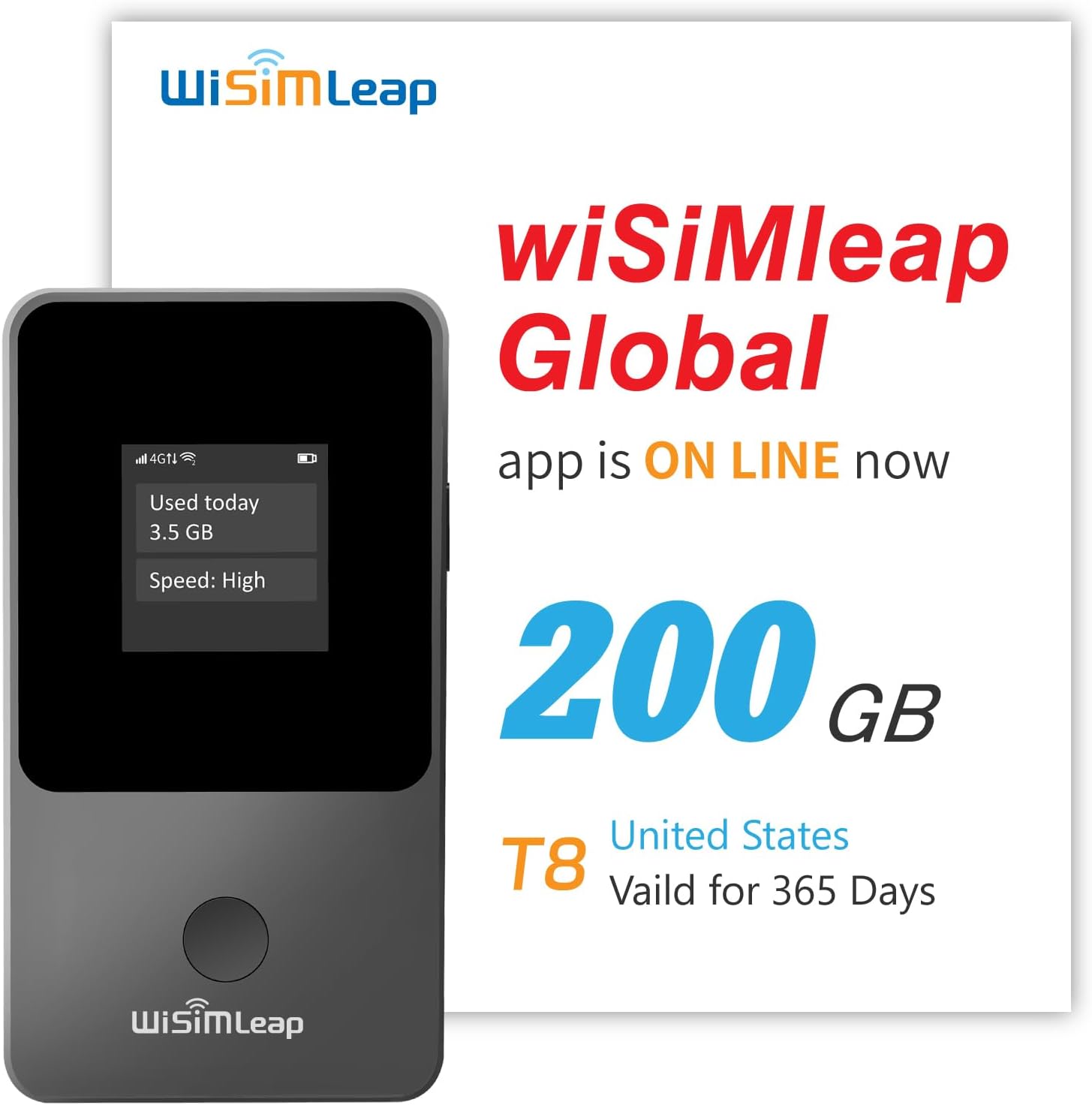 Global Travel Mobile Hotspot Device 4G Pocket Router No Roaming fee Built-in SIM Card Just for iOS Phone No Contract 150 Countries Travel Portable WiFi Hotspot 200GB for USA
