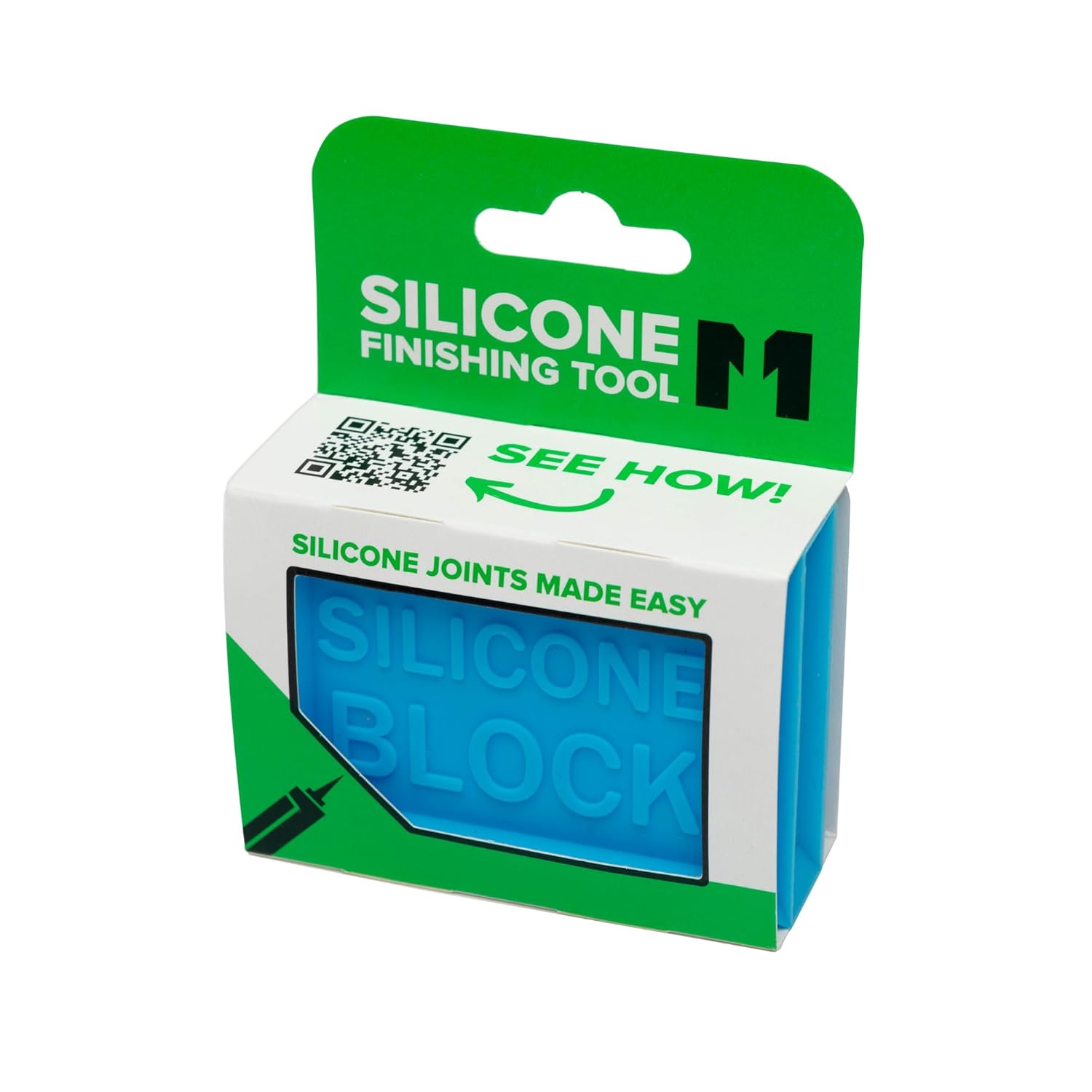 Metex Silicone Block - 5 In 1 Easy Grip Sealant Shaping & Finishing Caulking Tool - Creates A Consistent Width Bead. Sharp Internal Corners With Of 6mm Or 8mm Bead - Packaging May Vary