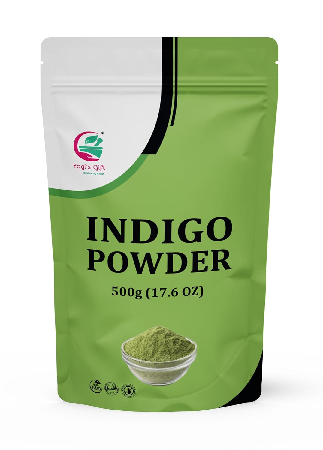 Yogi's Gift Indigo Powder for hair Indigofera Tinctoria 17 oz Natural color